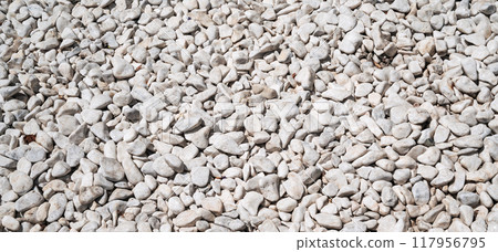 a pattern of white pebbles, a surface of white and gray gravel, a pattern of white pebbles, a surface of white and gray gravel, 117956795