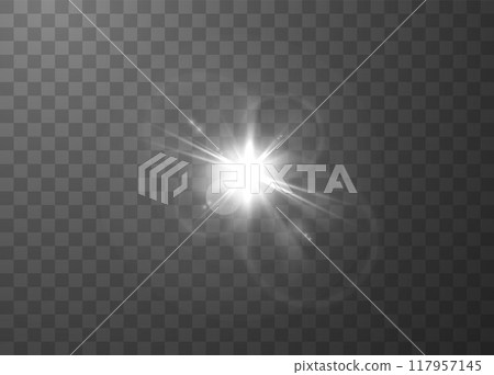Sunlight glare effect vector illustration Sunlight glare effect vector illustration 117957145