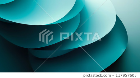 3D Abstract Business Background with Turquoise Shapes in Minimalist Style 3D Abstract Business Background with Turquoise Shapes in Minimalist Style 117957603