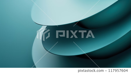 3D Abstract Business Background with Turquoise Shapes in Minimalist Style 3D Abstract Business Background with Turquoise Shapes in Minimalist Style 117957604