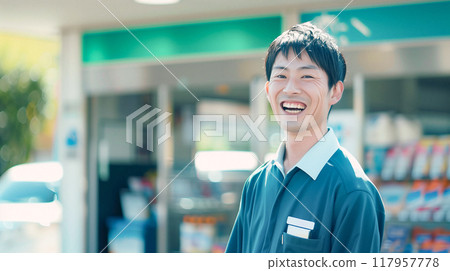 A convenience store clerk 117957778