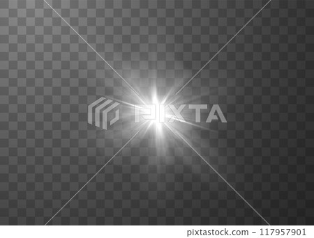 Sunlight effect glare vector illustration 117957901