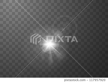 Sunlight and glare effect with bokeh for design use. 117957920