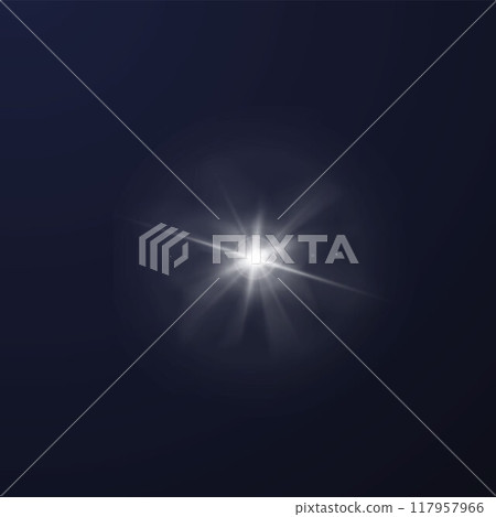 Sunlight flare effect on isolated dark background. 117957966