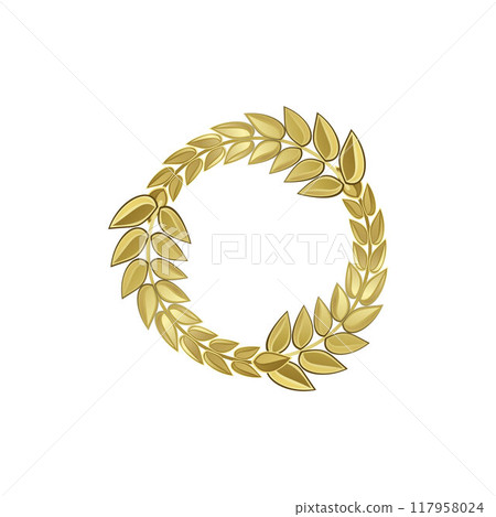Golden laurel wreath vector illustration Golden laurel wreath vector illustration 117958024