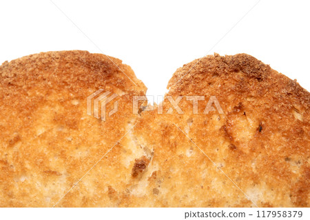 Close Up of a Toasted Hme Made Bread Roll Showing Texture Close Up of a Toasted Hme Made Bread Roll Showing Texture 117958379