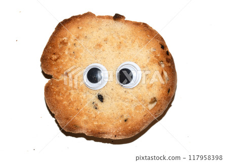 Funny Toast Bread Roll With Googly Wobble Eyes Funny Toast Bread Roll With Googly Wobble Eyes 117958398