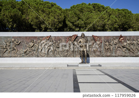 Canakkale, Turkey - August 18, 2024, anakkale Martyrs' Monument, It was built in 1915 in memory of the Turkish soldiers who lost their lives in the Gallipoli Campaign during World War I. Canakkale, Turkey - August 18, 2024, anakkale Martyrs' Monument, It was built in 1915 in memory of the Turkish soldiers who lost their lives in the Gallipoli Campaign during World War I. 117959026
