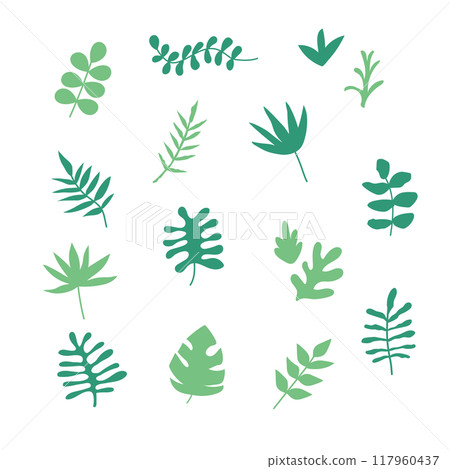 Leaf illustration set 117960437