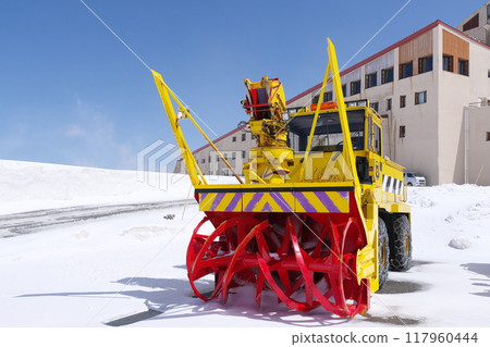 Rotary snowplow on the Tateyama Kurobe Alpine Route 117960444