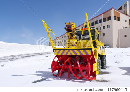 Rotary snowplow on the Tateyama Kurobe Alpine Route 117960445