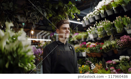 花店可愛的女店員 花店可愛的女店員 117960486