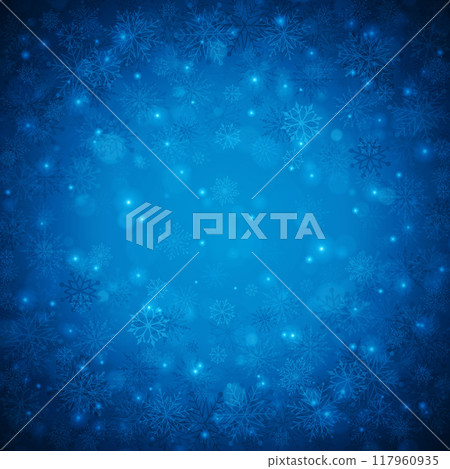 Christmas background snowflakes with lights 117960935