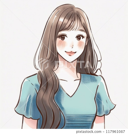 婦女和女孩插畫素材 婦女和女孩插畫素材 117961087