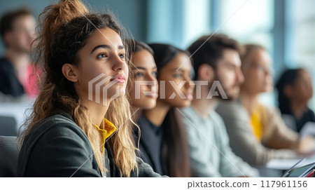 Students listening to the lecture 117961156