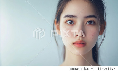 Young woman with rough skin 117961157