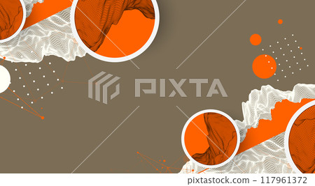 Trendy abstract wireframe mountain background. Modern science or technology art elements. Surface illustration. Vector hand drawn. Trendy abstract wireframe mountain background. Modern science or technology art elements. Surface illustration. Vector hand drawn. 117961372