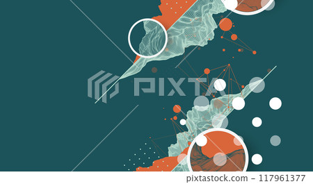 Trendy abstract wireframe mountain background. Modern science or technology art elements. Surface illustration. Vector hand drawn. Trendy abstract wireframe mountain background. Modern science or technology art elements. Surface illustration. Vector hand drawn. 117961377