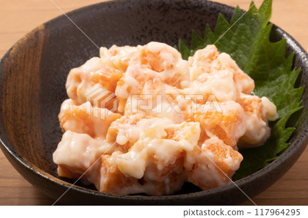 Shishamo eggs with mentaiko mayonnaise 117964295