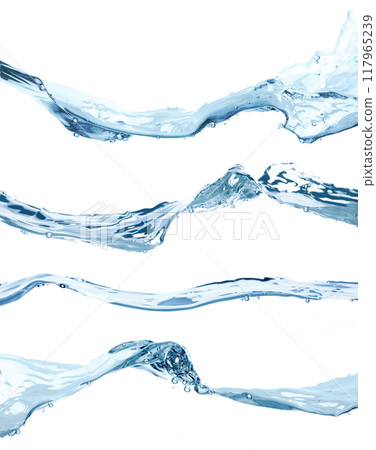 Set of Water Waves, isolated on transparent background 117965239