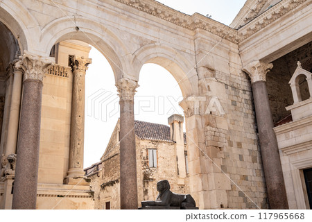 Historical Complex of the Palace of Diocletian, UNESCO world heritage site in Split, Croatia 117965668