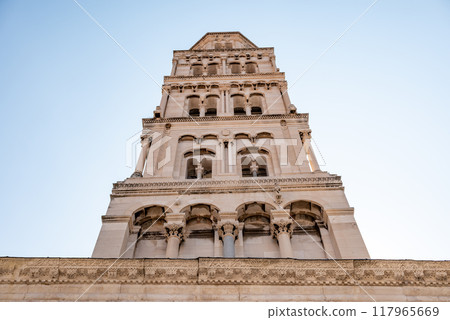 Cathedral of Saint Domnius in the Historical Complex of the Palace of Diocletian, UNESCO world heritage site in Split, Croatia Cathedral of Saint Domnius in the Historical Complex of the Palace of Diocletian, UNESCO world heritage site in Split, Croatia 117965669