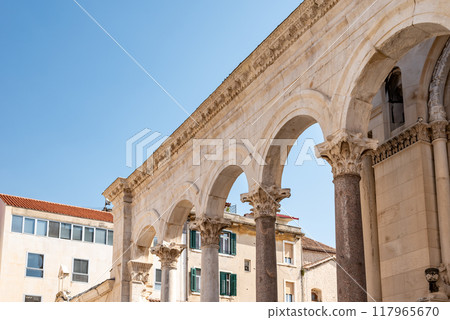Historical Complex of the Palace of Diocletian, UNESCO world heritage site in Split, Croatia Historical Complex of the Palace of Diocletian, UNESCO world heritage site in Split, Croatia 117965670