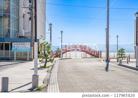 Kanzanji hotel, streetscape and Shibuki Bridge (Shizuoka Prefecture) 117965820