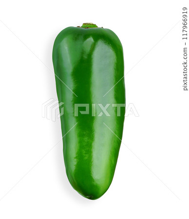 jalapeno peppers isolated on white background. jalapeno peppers isolated on white background. 117966919