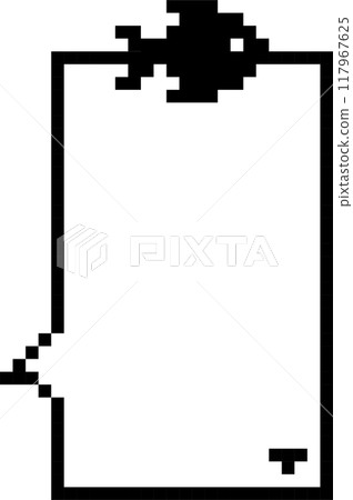 8bit retro game animal pet fish pixel text box memo speech bubble balloon, icon sticker keyword planner banner, flat png transparent element design 117967625