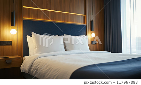 Hotel rooms and beds 117967888