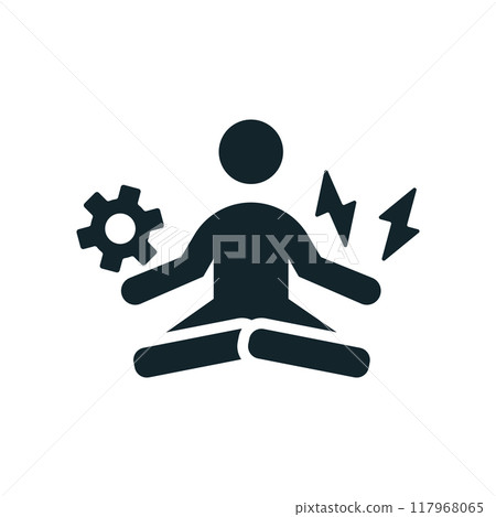 Man relaxing while managing energy and productivity Man relaxing while managing energy and productivity 117968065