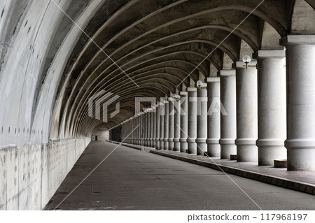 Shadow of the breakwater dome Shadow of the breakwater dome 117968197