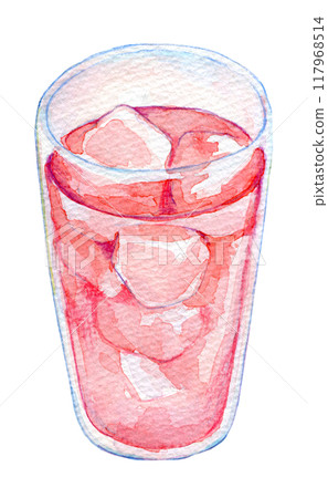 Watercolor illustration: Acerola juice 117968514