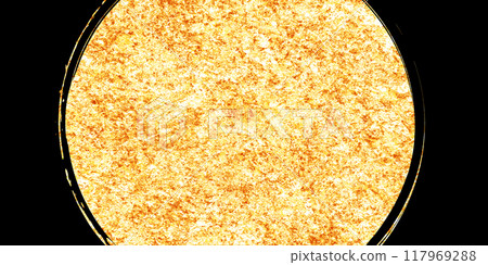 黑色背景的金色日式圓圈插畫素材 117969288