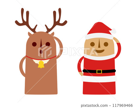 Cute and relaxed Christmas haniwa (set of two) Cute and relaxed Christmas haniwa (set of two) 117969466
