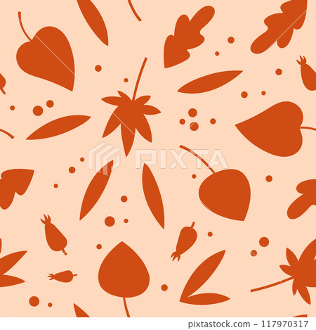 Seamless pattern with autumn leaves. Seamless pattern with autumn leaves. 117970317