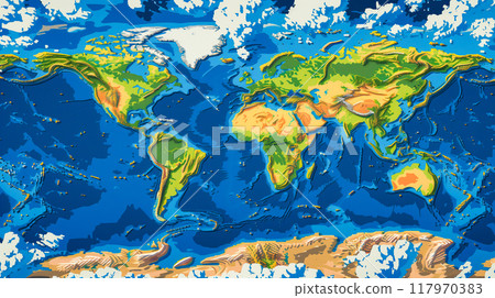 World eerth globe map. 117970383