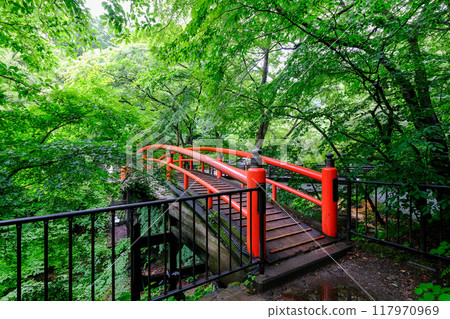 Gunma Prefecture Shibukawa City Ikaho Onsen Kawajika Bridge Gunma Prefecture Shibukawa City Ikaho Onsen Kawajika Bridge 117970969