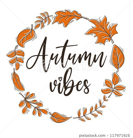 Autumn vibes cozy design vector graphic 117971928