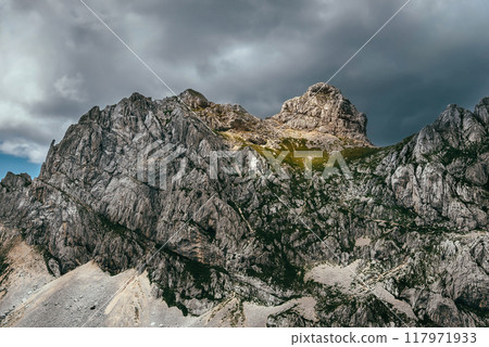 Dramatic Alpine Landscape with Bobotov Kuk Peak 117971933