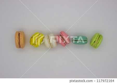 Colorful Macarons on Display 117972164
