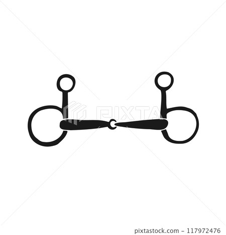 Vector hand drawn horse equestrian bit Vector hand drawn horse equestrian bit 117972476