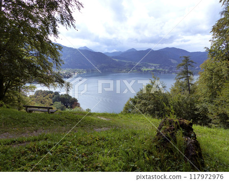 Panorama of lake Tegernsee, Bavaria, Germany 117972976