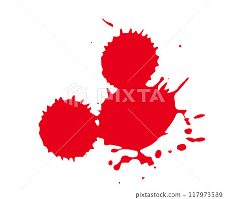 Blood splatter, blood, ink, red, vector, illustration, simple Blood splatter, blood, ink, red, vector, illustration, simple 117973589