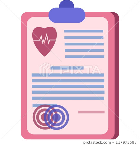 Life insurance icon patient card form vector Life insurance icon patient card form vector 117973595