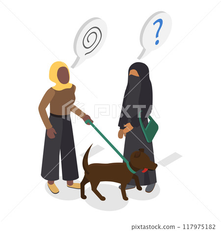 3D Isometric Flat Vector Illustration of Language Knowledge Skills And Racial Respect , Multiethnic Student Community. Item 4 117975182