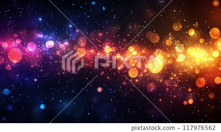 Colorful abstract background of shimmering particles creating a mesmerizing visual effect 117976562