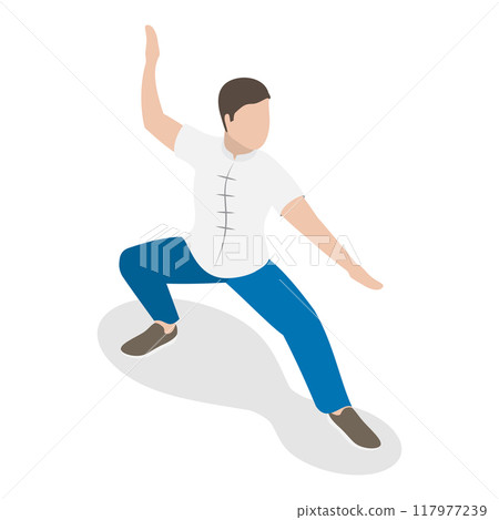 3D Isometric Flat Vector Set of Different Physical Activities, Healthy Activity and Lifestyle. Item 10 117977239