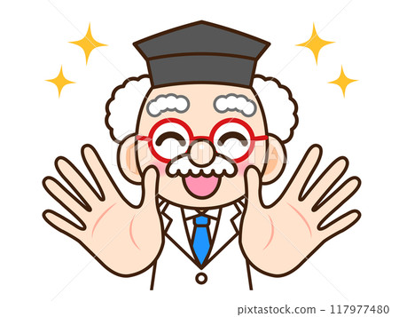 洗手並高興擁有乾淨乾淨的手的醫生插畫素材 117977480